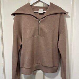 Yates Half-Zip Sweat - Varley Sweater (Taupe Marl)